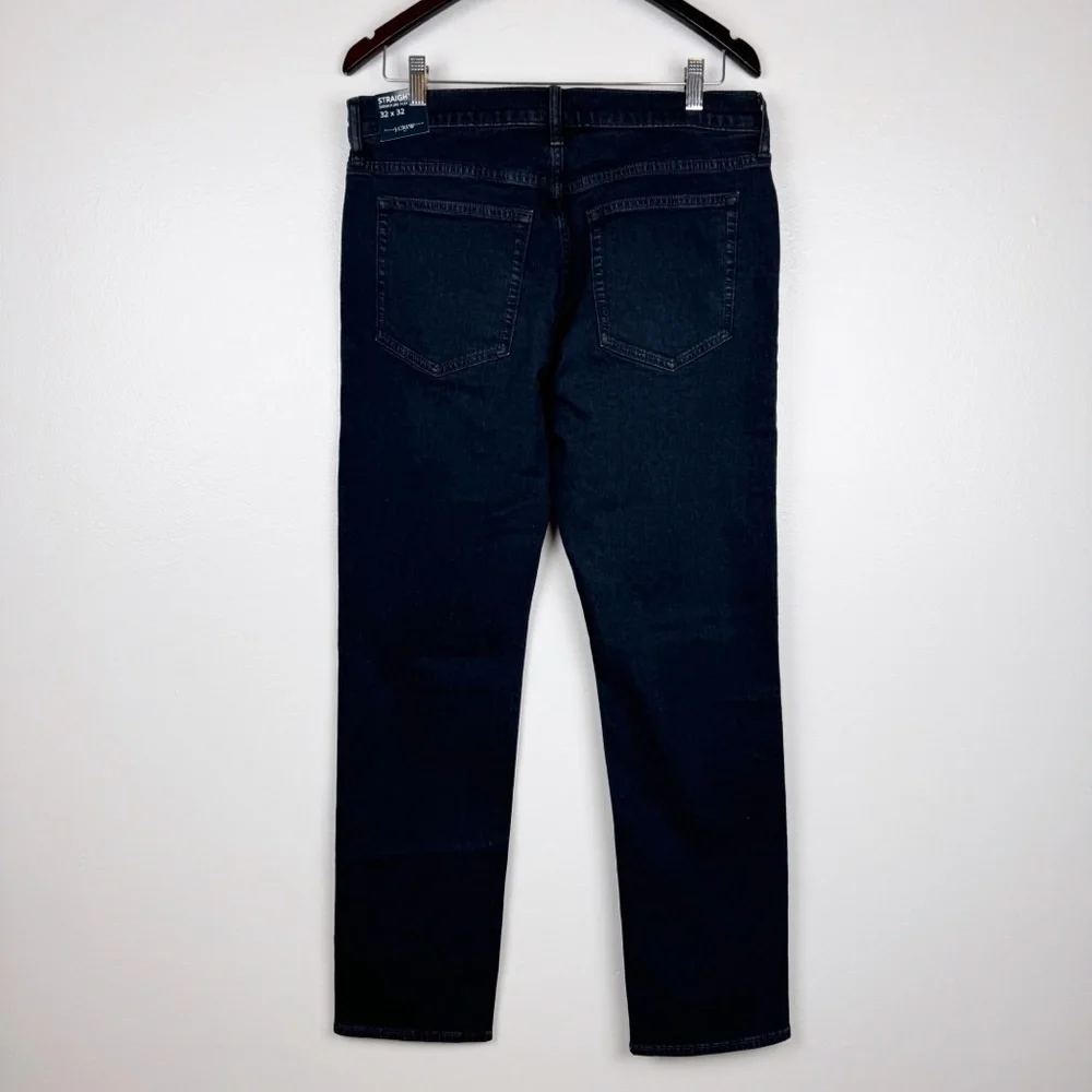 J. Crew Men's Straight Fit Jeans Signature Flex Dark Blue Size 32x32 NWT